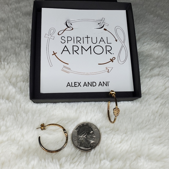 ❤ALEX AND ANI❤ - Sugar Skull Earrings - Gold and Silver - Picture 3 of 5